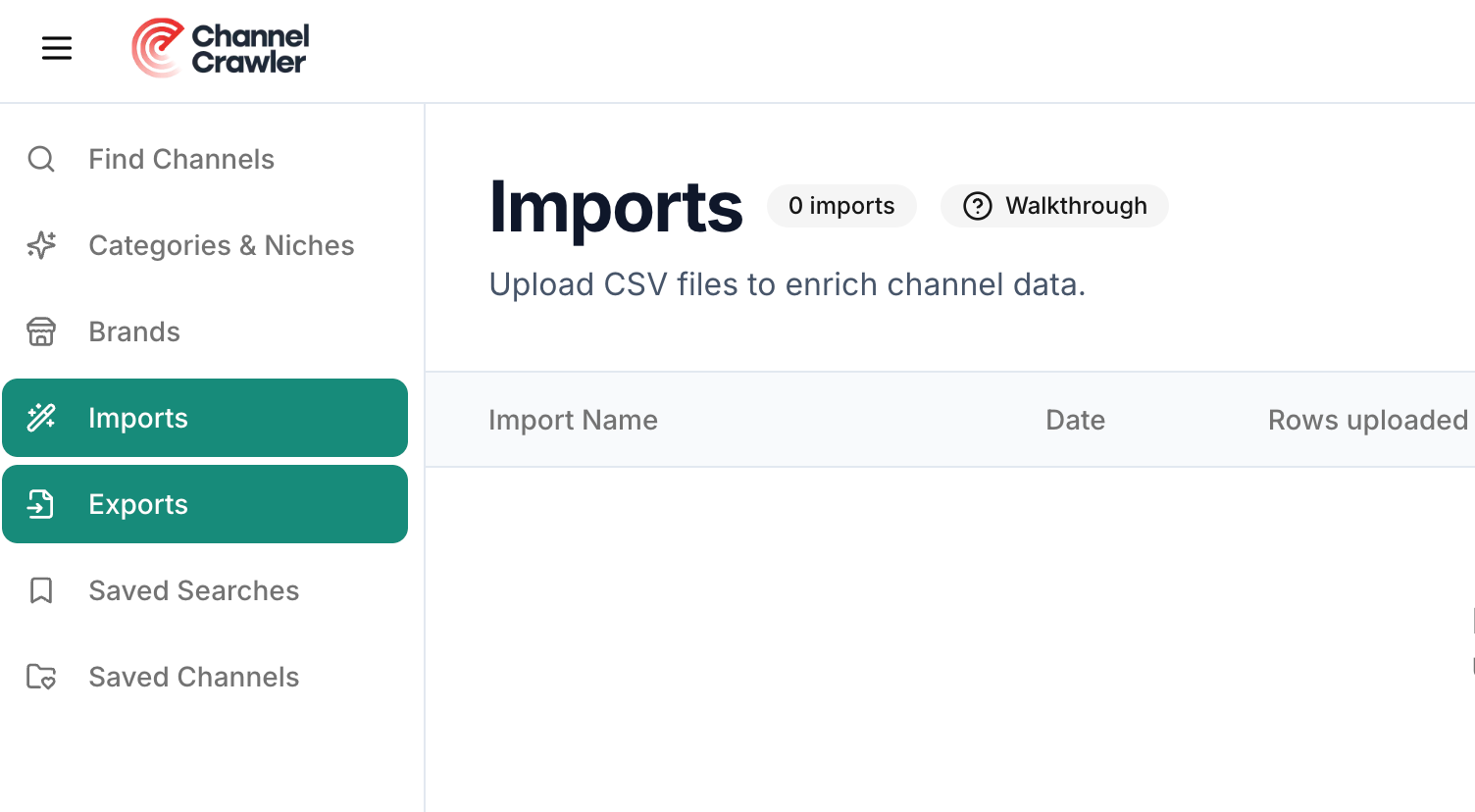 ChannelCrawler screenshot
