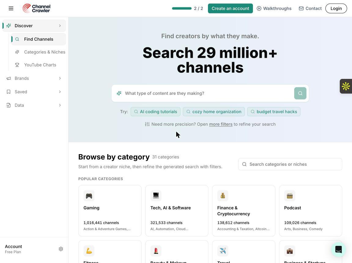 ChannelCrawler Now Has 29 Million Searchable YouTube Channels